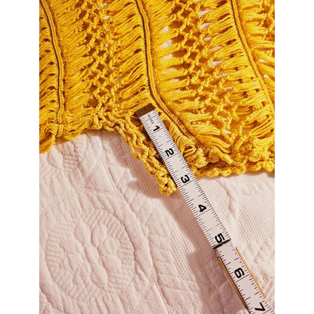 Apple Bottom Crochet top size Large yellow‎ cropped y2k - Picture 8 of 10